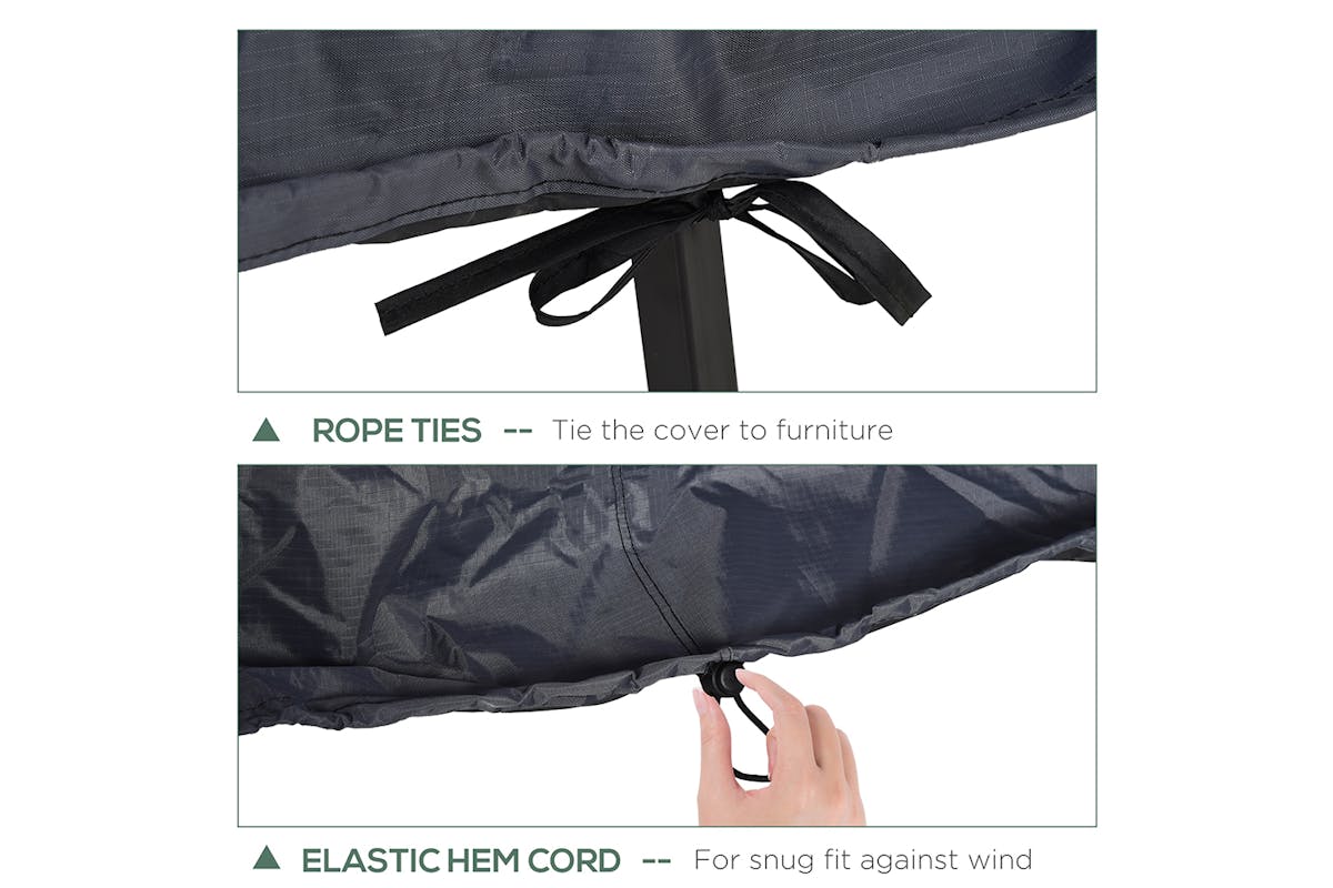 Outsunny 2-3 Seater Waterproof Sofa Cover | Grey-3