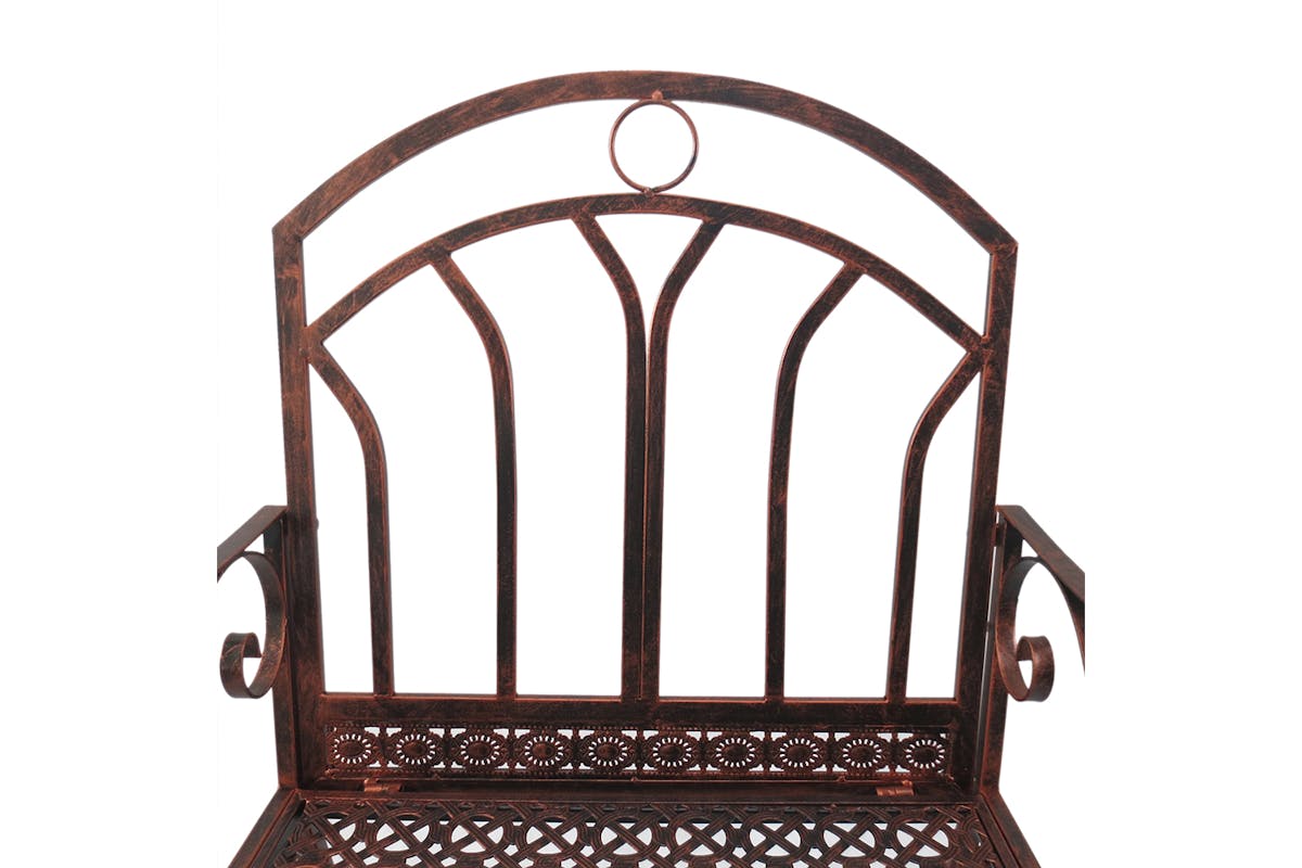Outsunny Antique Wrought Metal Rocking Chair | Bronze-8
