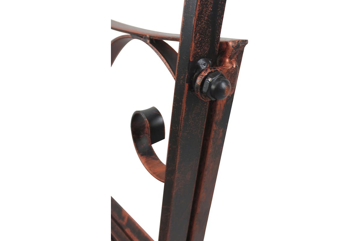 Outsunny Garden Metal Rocking Chair | Bronze Red-7
