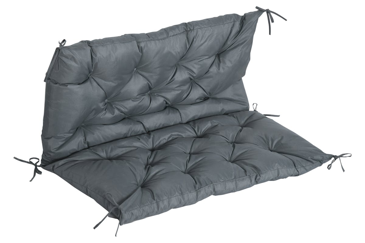 Outsunny 2 Seater Bench Cushion | Dark Grey