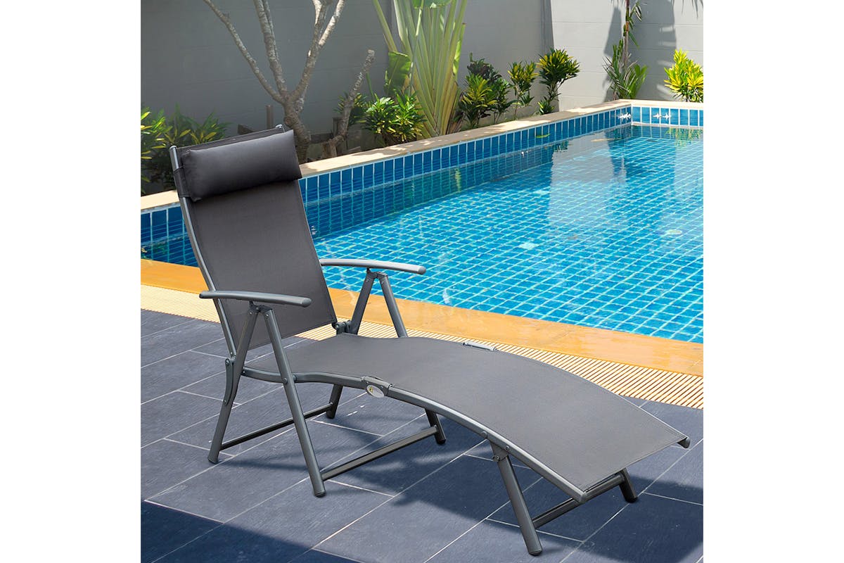 Outsunny Sun Lounge Chair | Grey-2