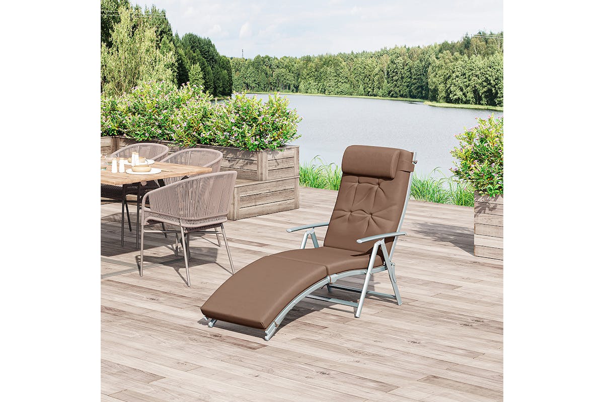 Outsunny Sun Lounge Chair | Brown-2