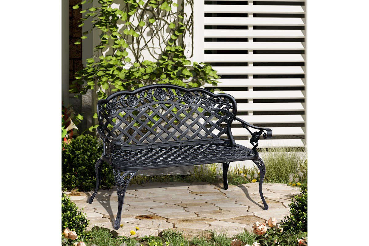Outsunny Garden Bench | Black-2