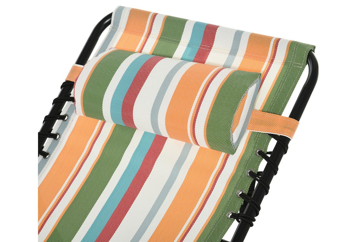 Outsunny Folding Sun Lounger | Multi-8
