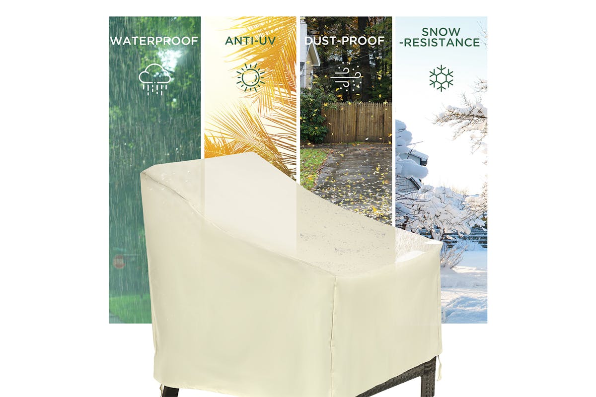 Outsunny Single Chair Waterproof Furniture Cover | Beige-3