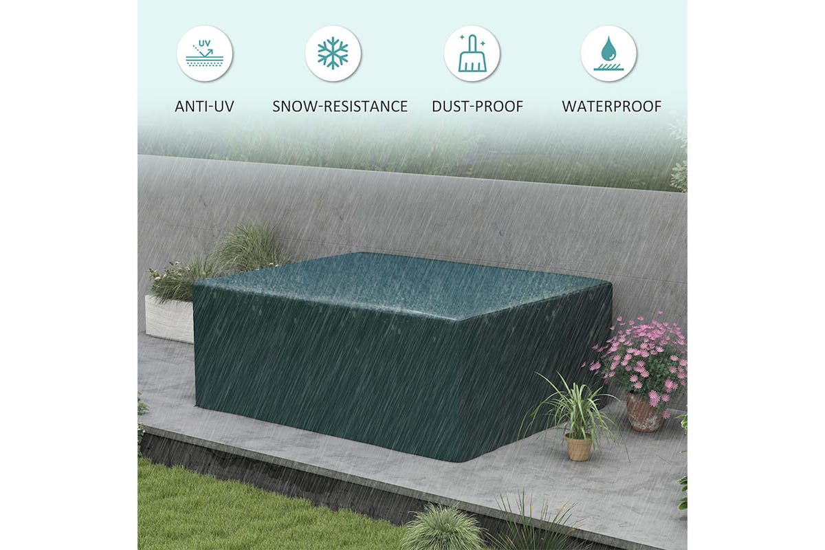 Outsunny Outdoor Garden Furniture Protection Cover | Dark Green-3