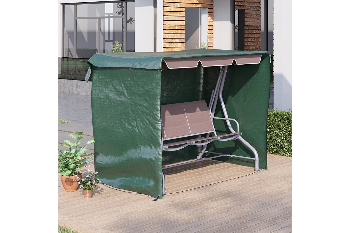 Outsunny Garden Furniture Wind UV Cover | Dark Green-2