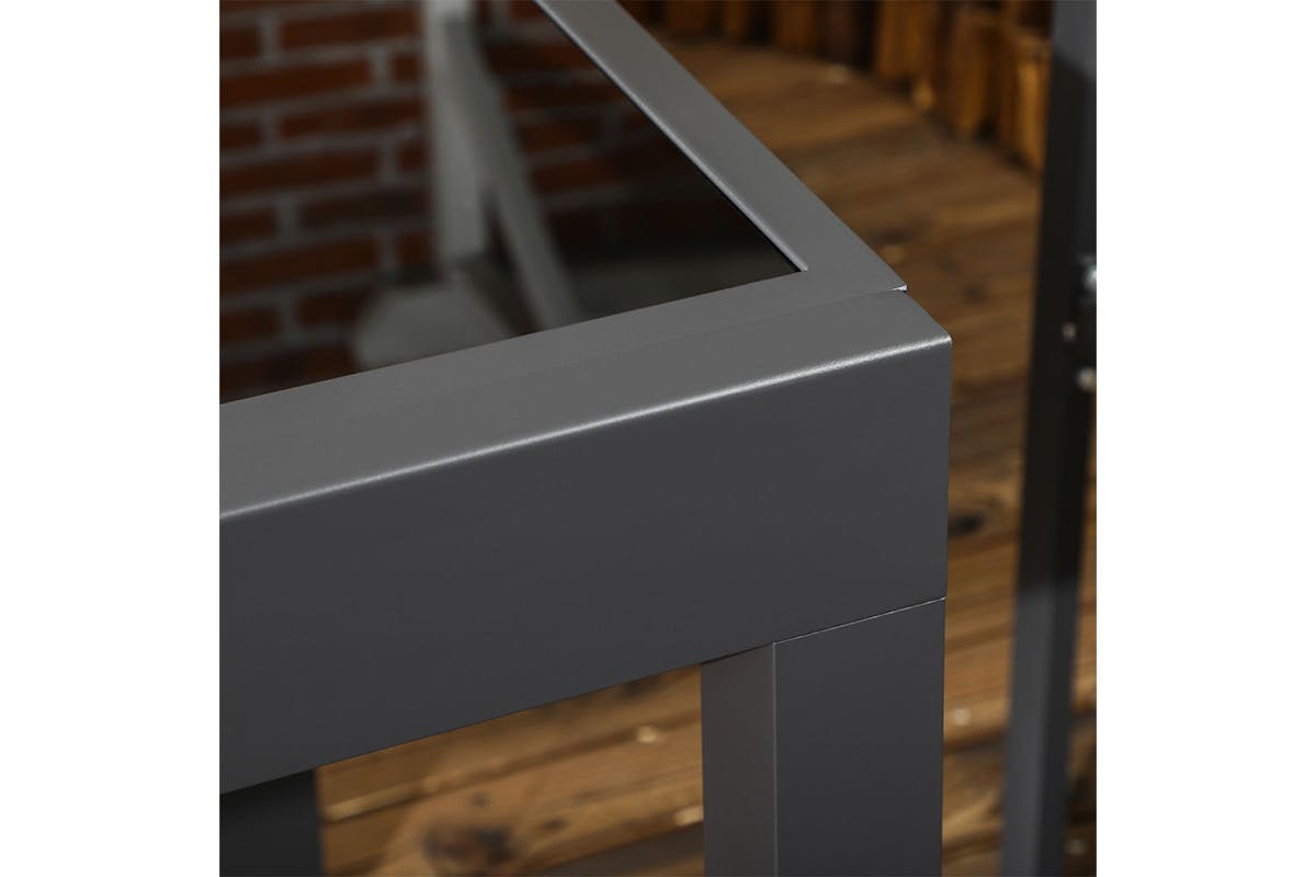 Outsunny Extending Garden Table | Black-7