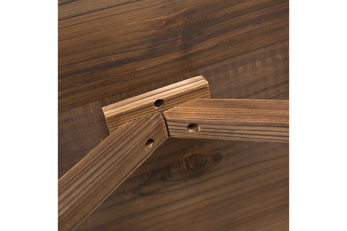 Outsunny Garden Coffee Table | Natural Wood-8