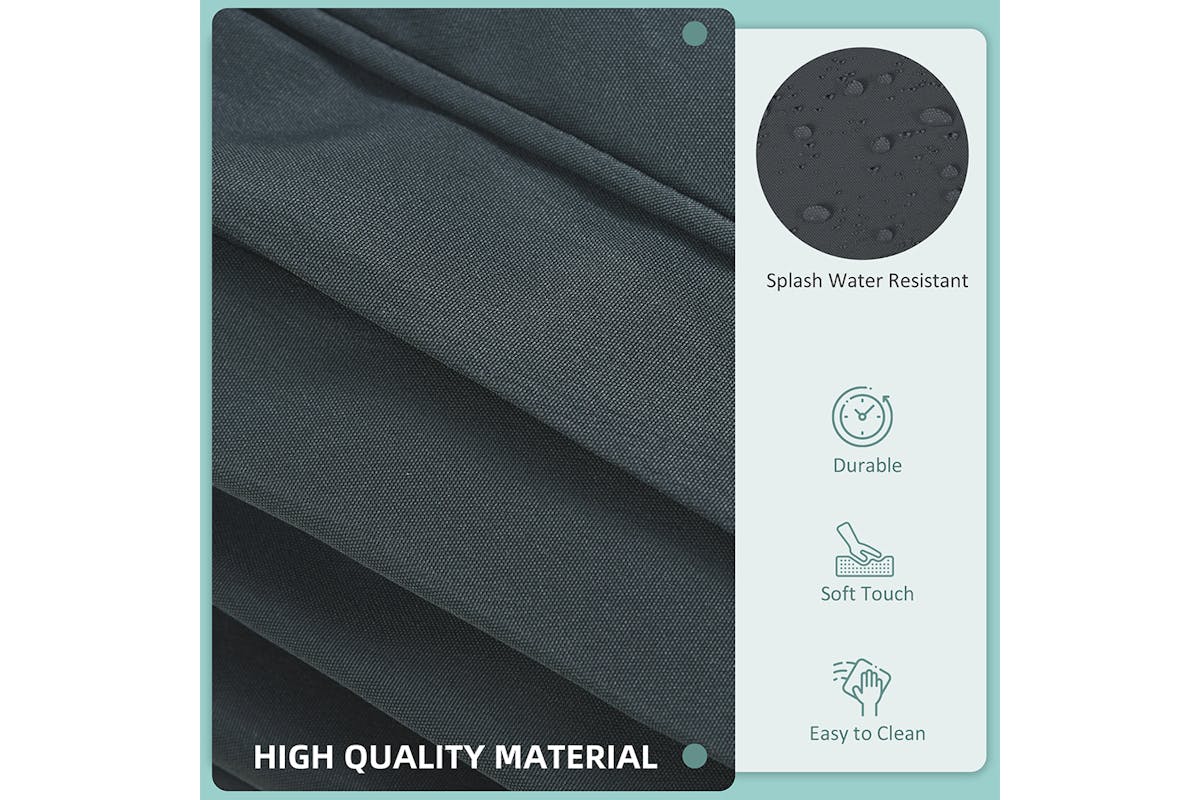 Outsunny Outdoor Garden Sofa Cushion Cover | Dark Grey-5