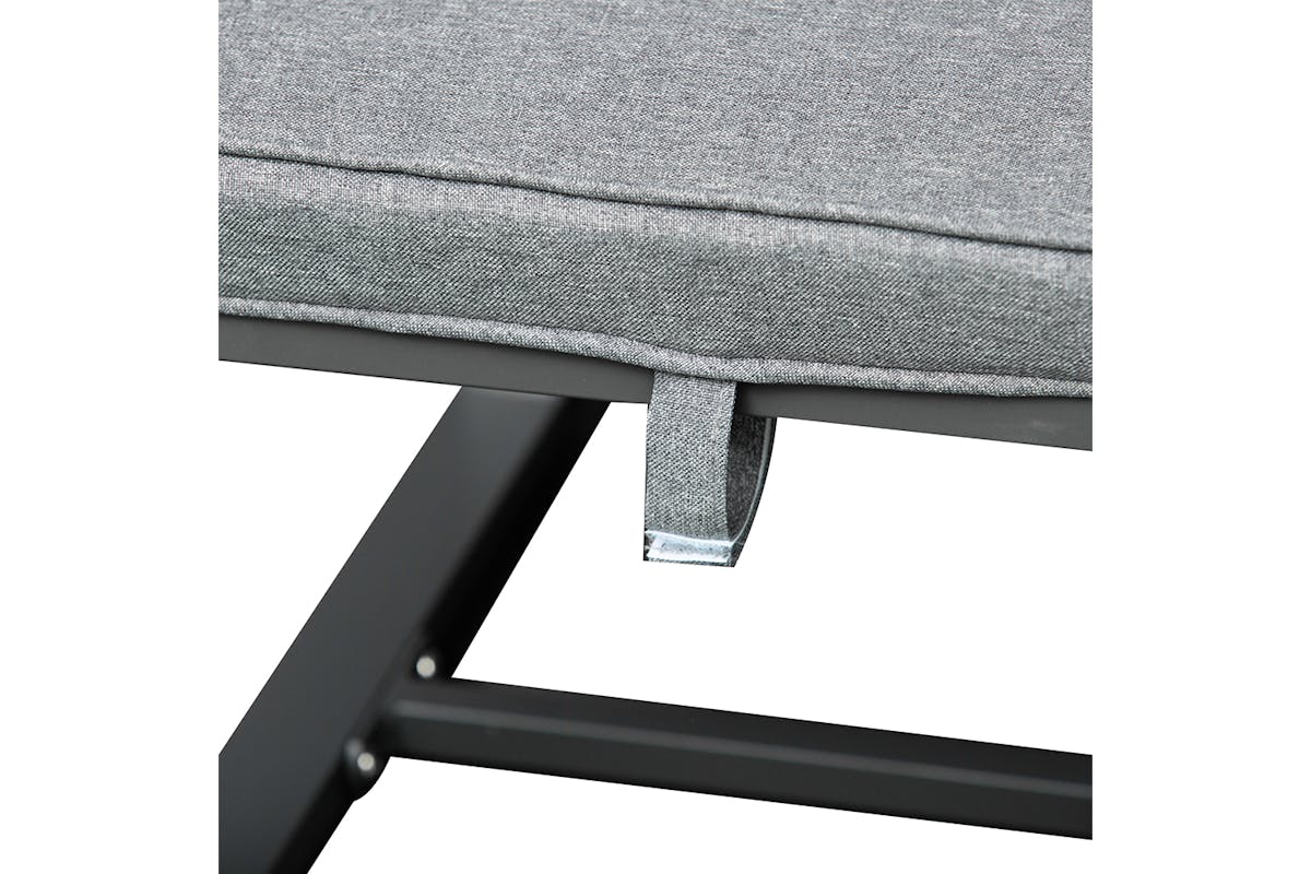 Outsunny Patio Dining Table Set | Dark Grey/Grey | 9 Pieces-7