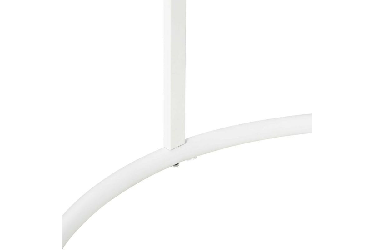 Outsunny Round Coffee Table Pair | White-7
