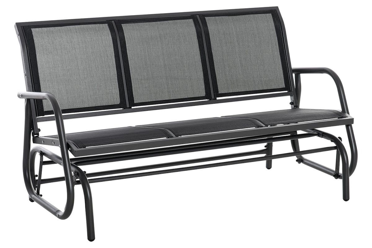 Outsunny 3 Seat Glider Chair | Black-3