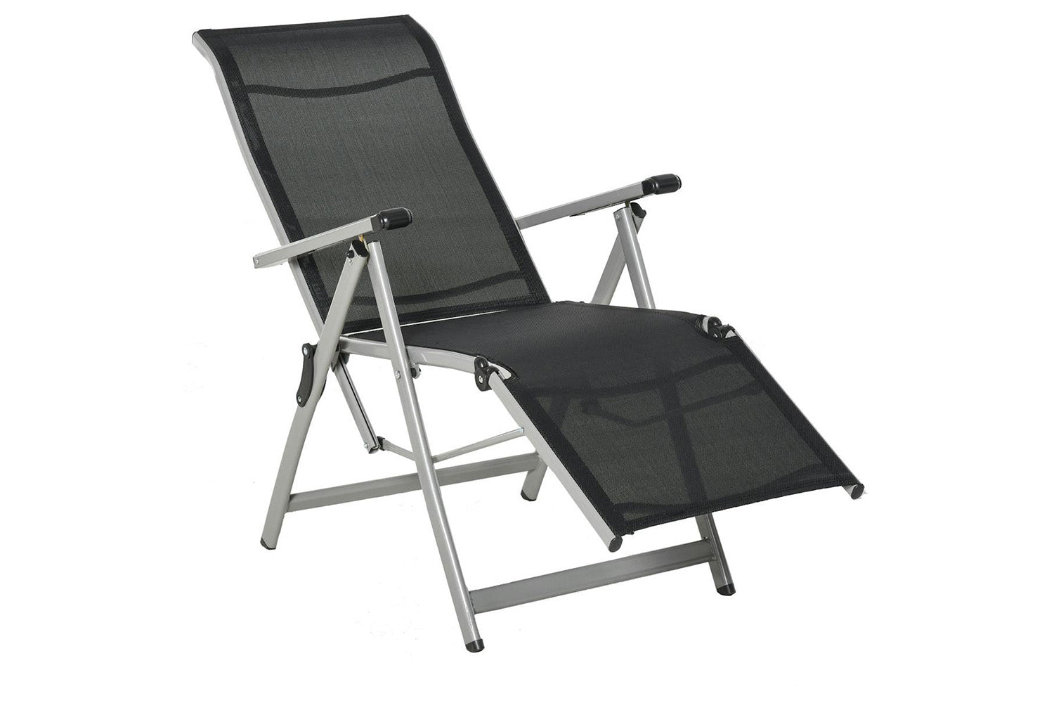 Outsunny Sun Lounge Chair | Black/Grey