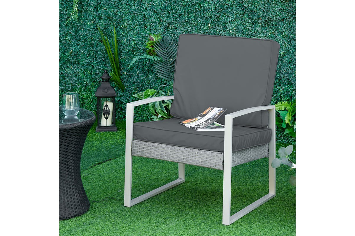 Outsunny Replacement Seat and Back Cushion Set | Grey-2