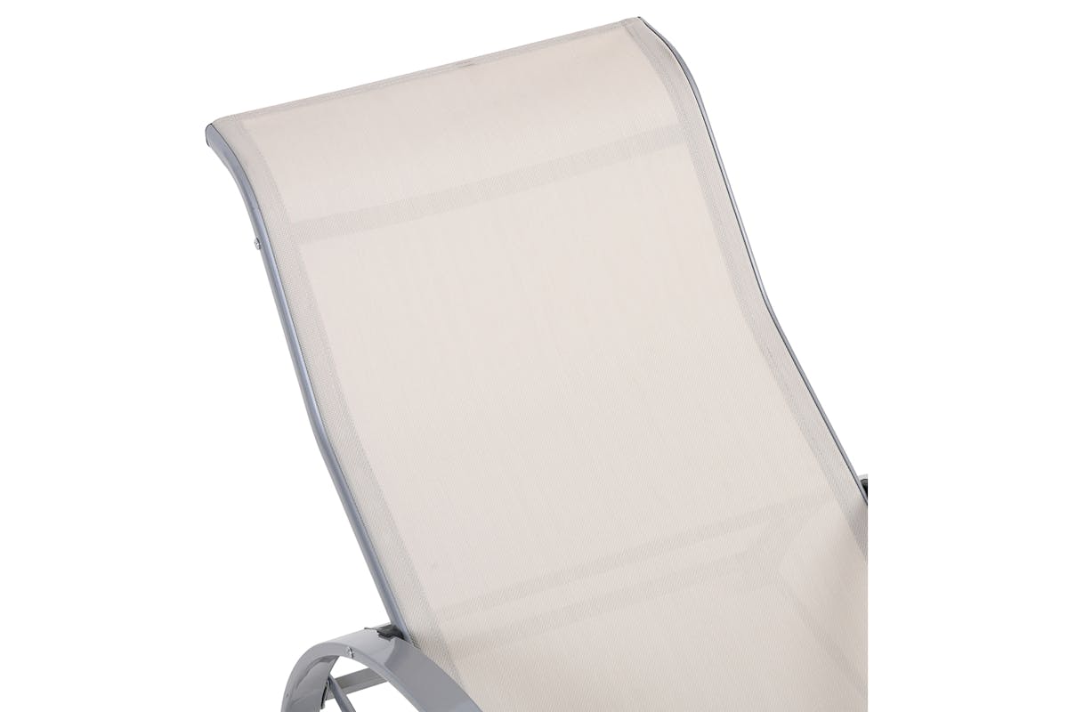 Outsunny Outdoor 3 Pieces Lounge Chair Set | Cream White-7