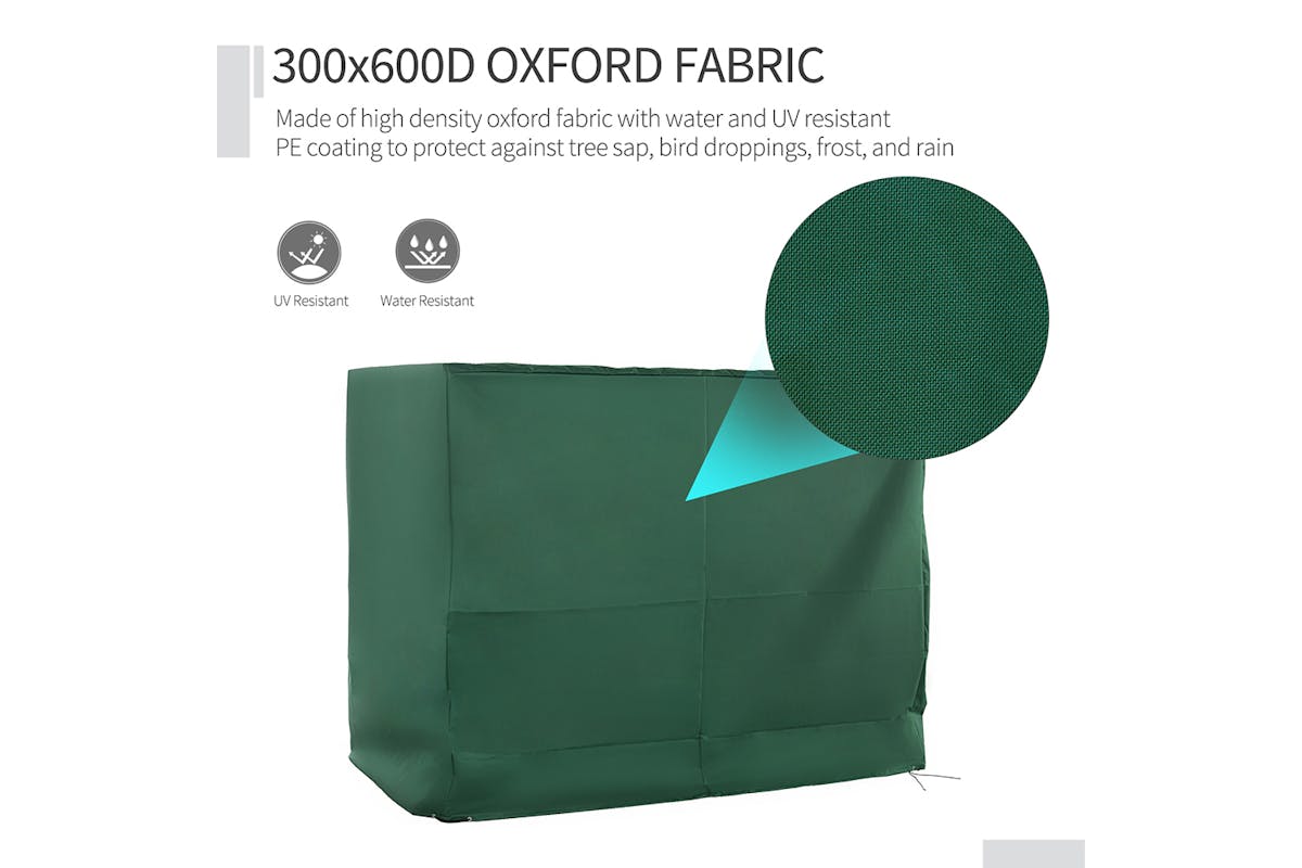 Outsunny Water UV Resistant Garden Chair Protective Cover | Green-4
