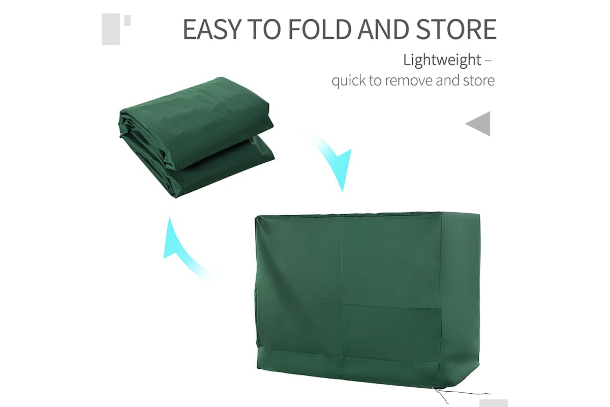 Outsunny Water UV Resistant Garden Chair Protective Cover | Green-6