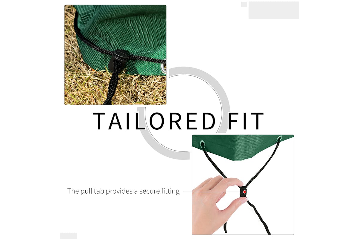 Outsunny Water UV Resistant Garden Chair Protective Cover | Green-7