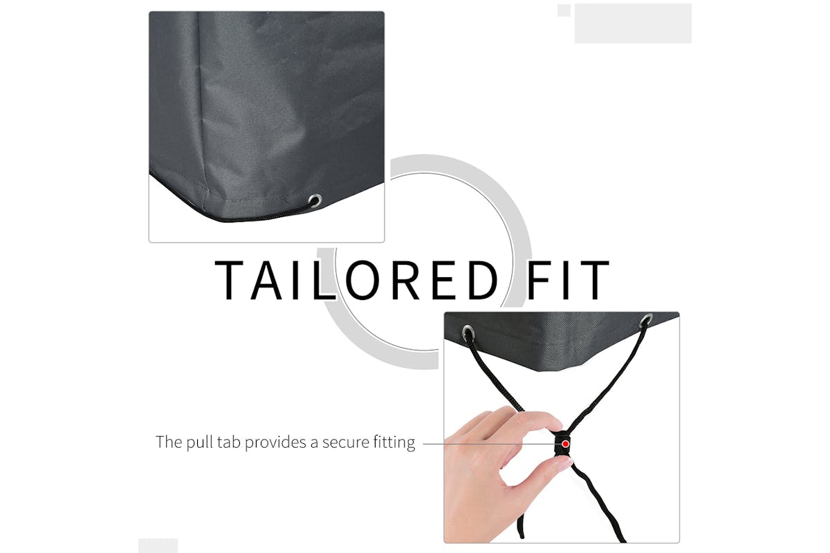 Outsunny Outdoor Garden Protective Furniture Cover | Grey-4