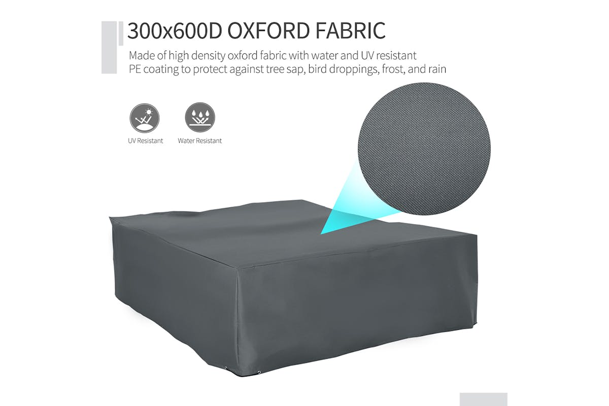 Outsunny Outdoor Garden Protective Furniture Cover | Grey-7