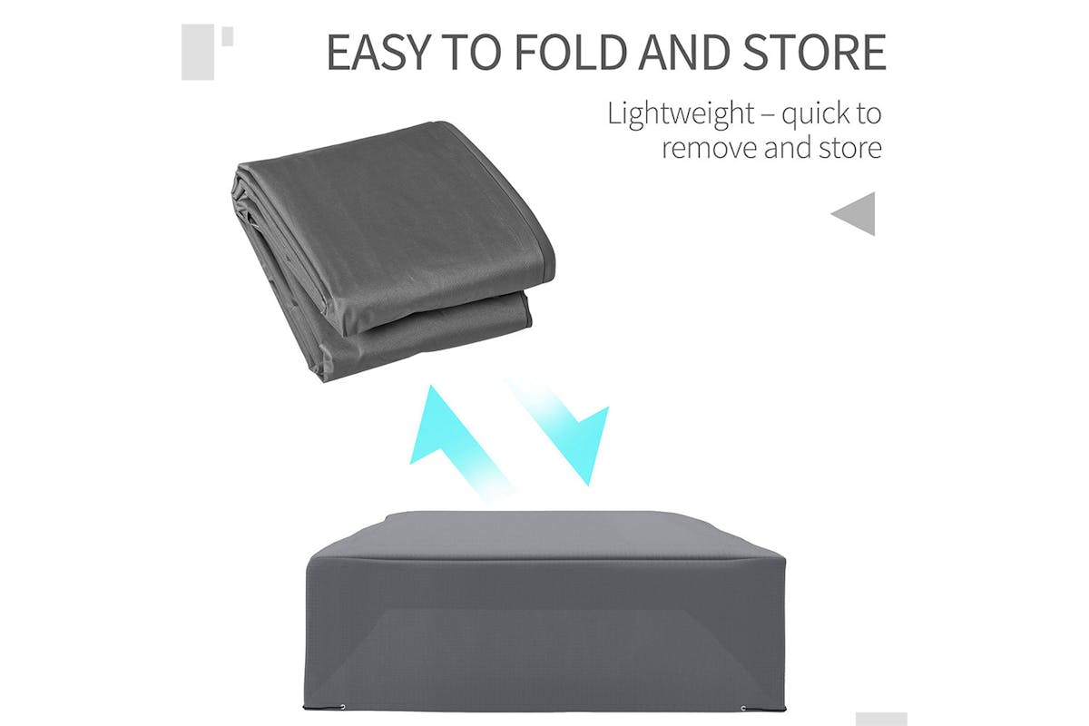 Outsunny Outdoor Garden Protective Furniture Cover | Grey-3