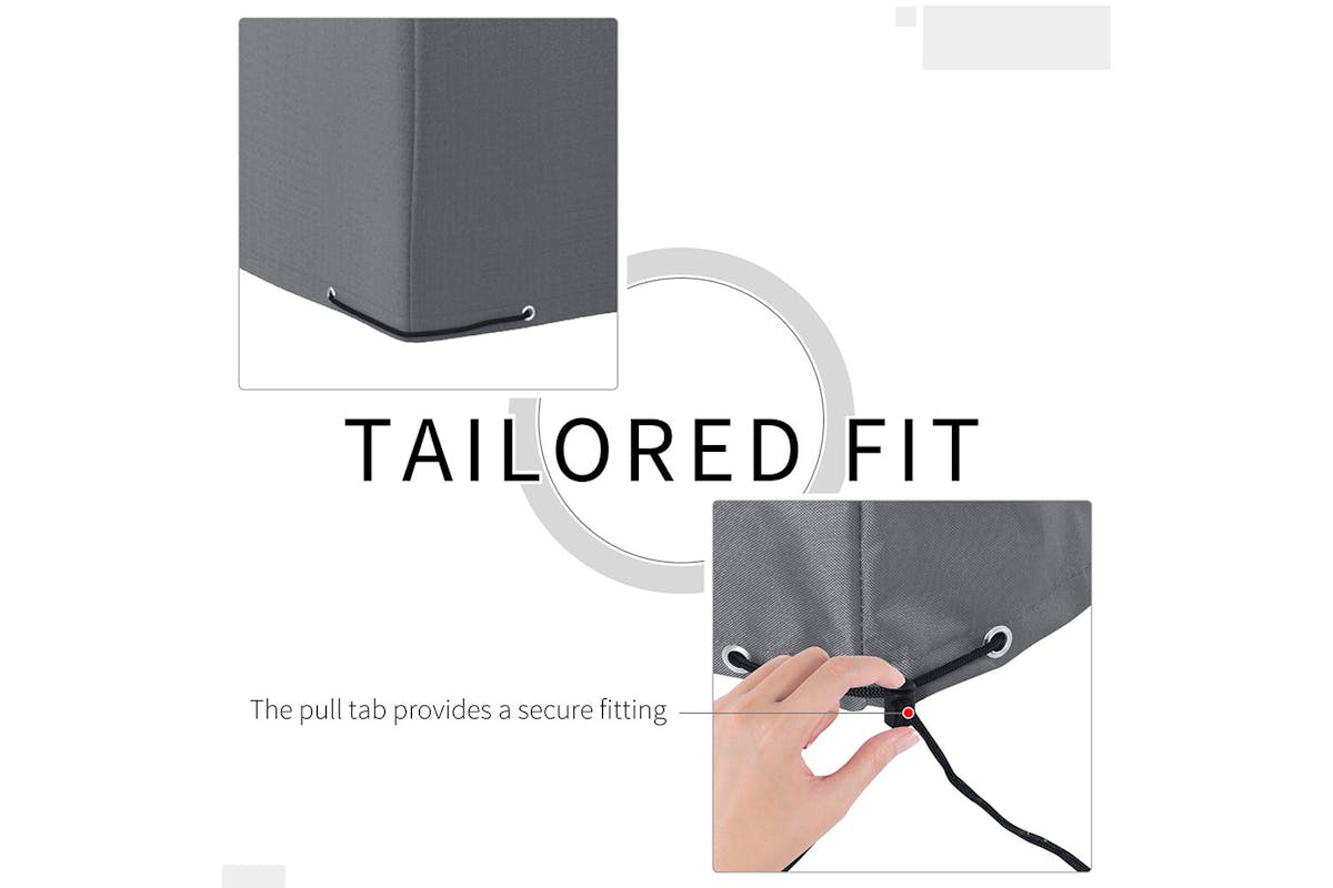 Outsunny Outdoor Garden Protective Furniture Cover | Grey-4