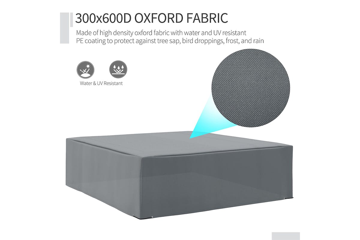 Outsunny Outdoor Garden Protective Furniture Cover | Grey-6