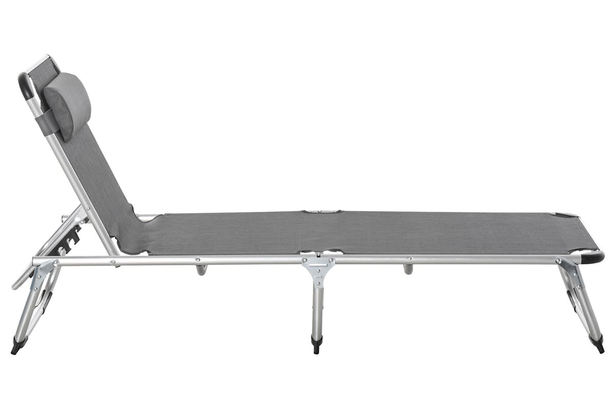 Outsunny Folding Outdoor Reclining Sun Lounger Chair | Dark Grey-7