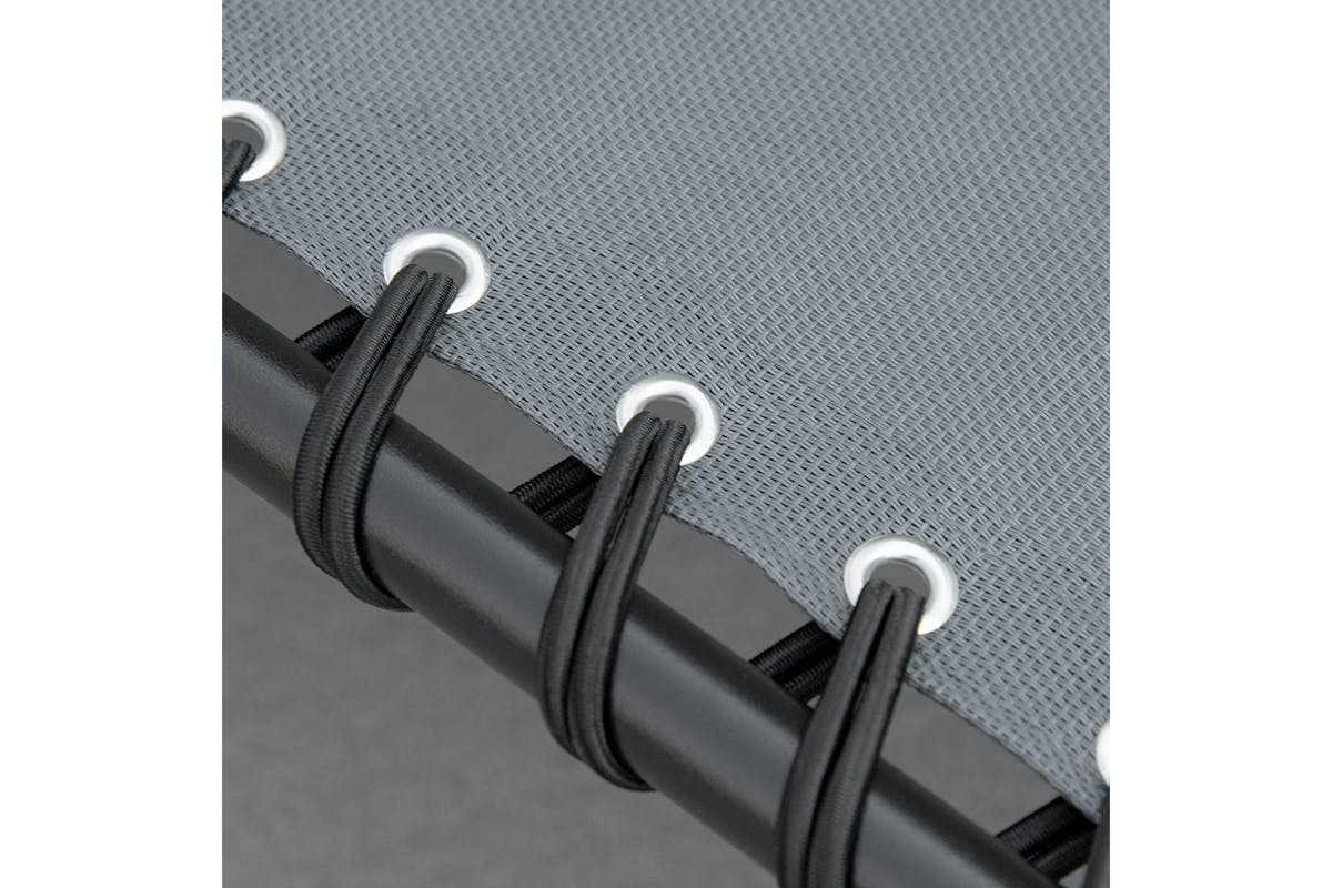 Outsunny Portable Sun Lounger Folding Camping Bed | Grey-8