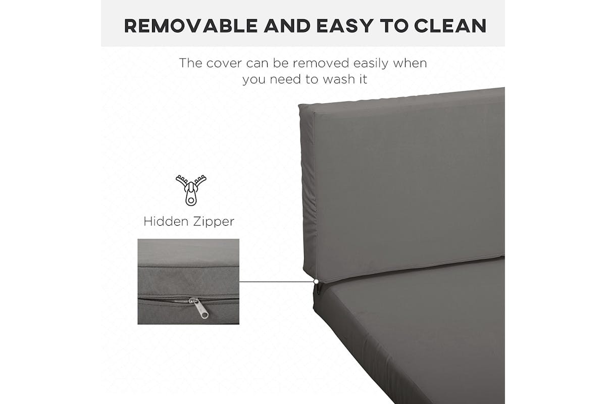 Outsunny Outdoor Cushion Pad Set for Furniture | Grey | 7 Pieces-5