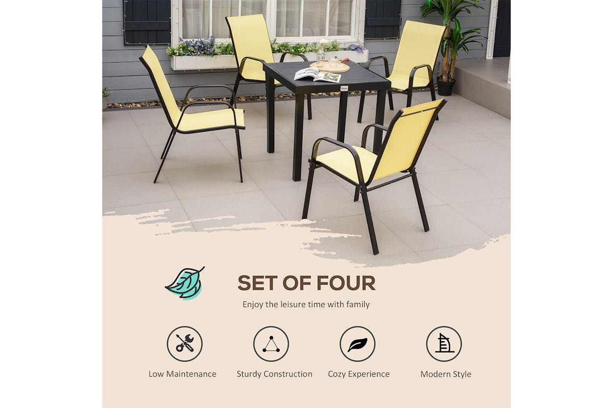 Outsunny Outdoor Garden Chairs | Beige-3