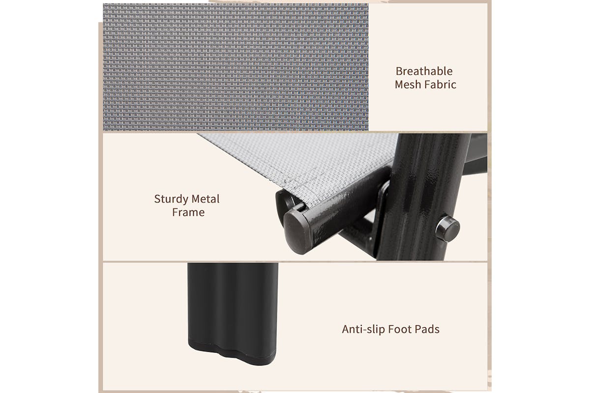 Outsunny Outdoor Garden Chairs  | Dark Grey | Set of 4-5