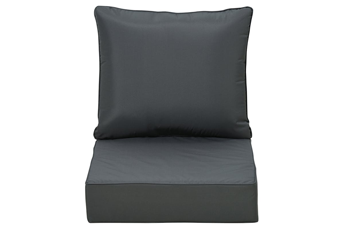 Outsunny Outdoor Seat and Back Cushion Set | Dark Grey-7