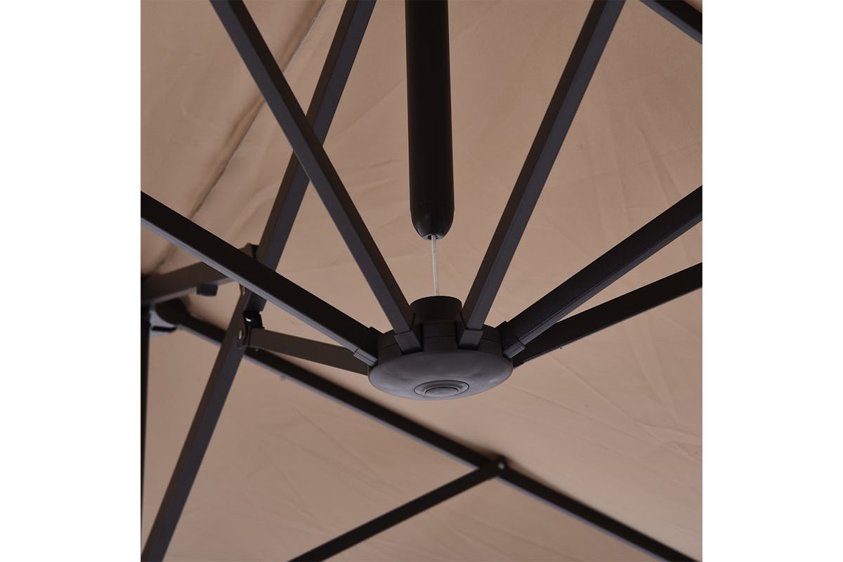 Outsunny Double-Sided Sun Umbrella | Tan-4