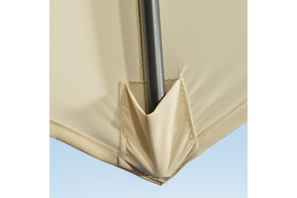 Outsunny 360° Rotation Parasol Umbrella | Cream White-7