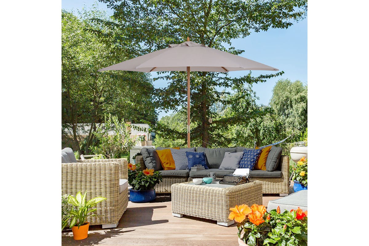 Outsunny Garden Sun Shade Parasol | Grey-2