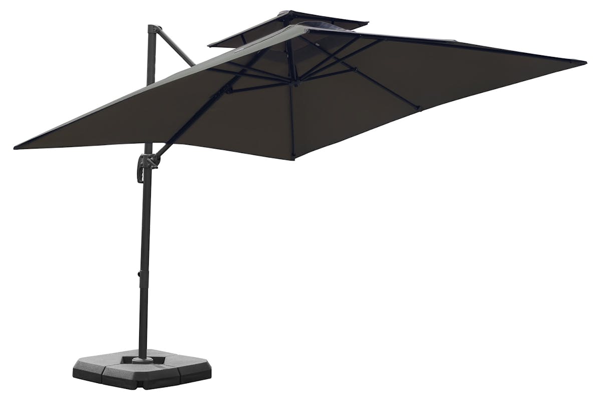 Outsunny 360° Rotation Roma Umbrella | Dark Grey-7