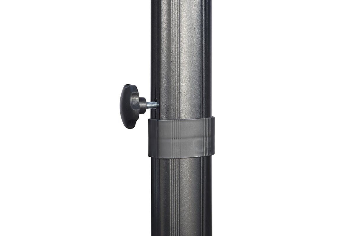 Outsunny Square Overhanging Umbrella with Cross Base | Dark Grey-8