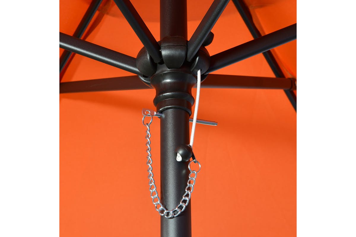 Outsunny Outdoor Garden Parasol Umbrella | Orange-7