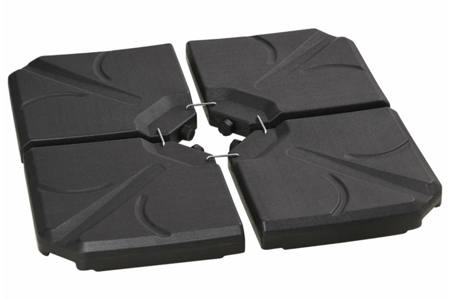 Outsunny Parasol Umbrella Base Stand | Black | Set of 4
