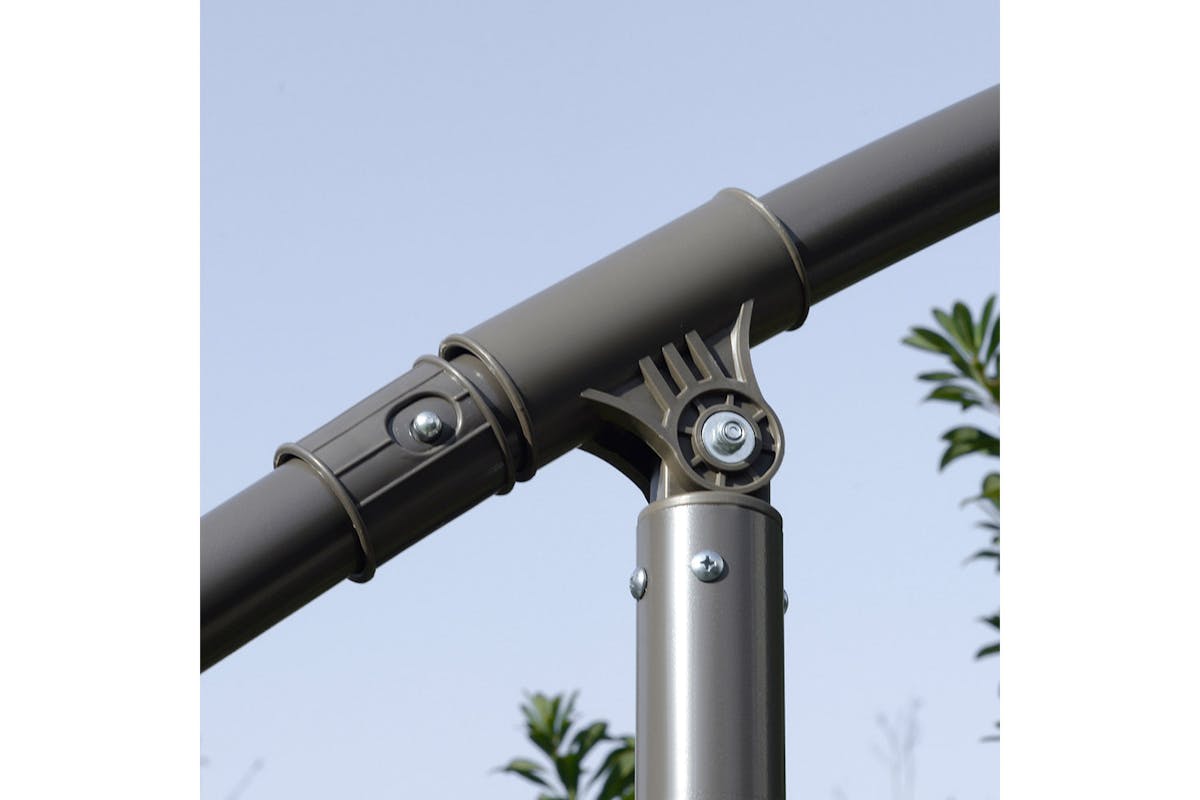 Outsunny 2.7m Garden Banana Parasol Cantilever Umbrella | Dark Grey-8