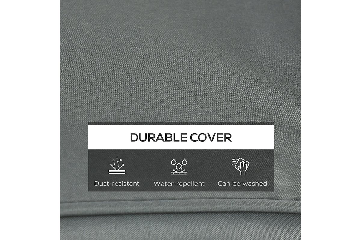 Outsunny Outdoor Seat Cushion Pad | Grey | 14 Pieces-4