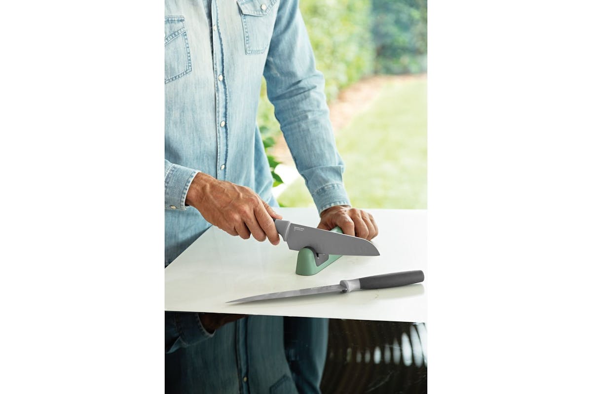Berghoff Two Section Knife Sharpener | Ceramic And Plastic | Green-2
