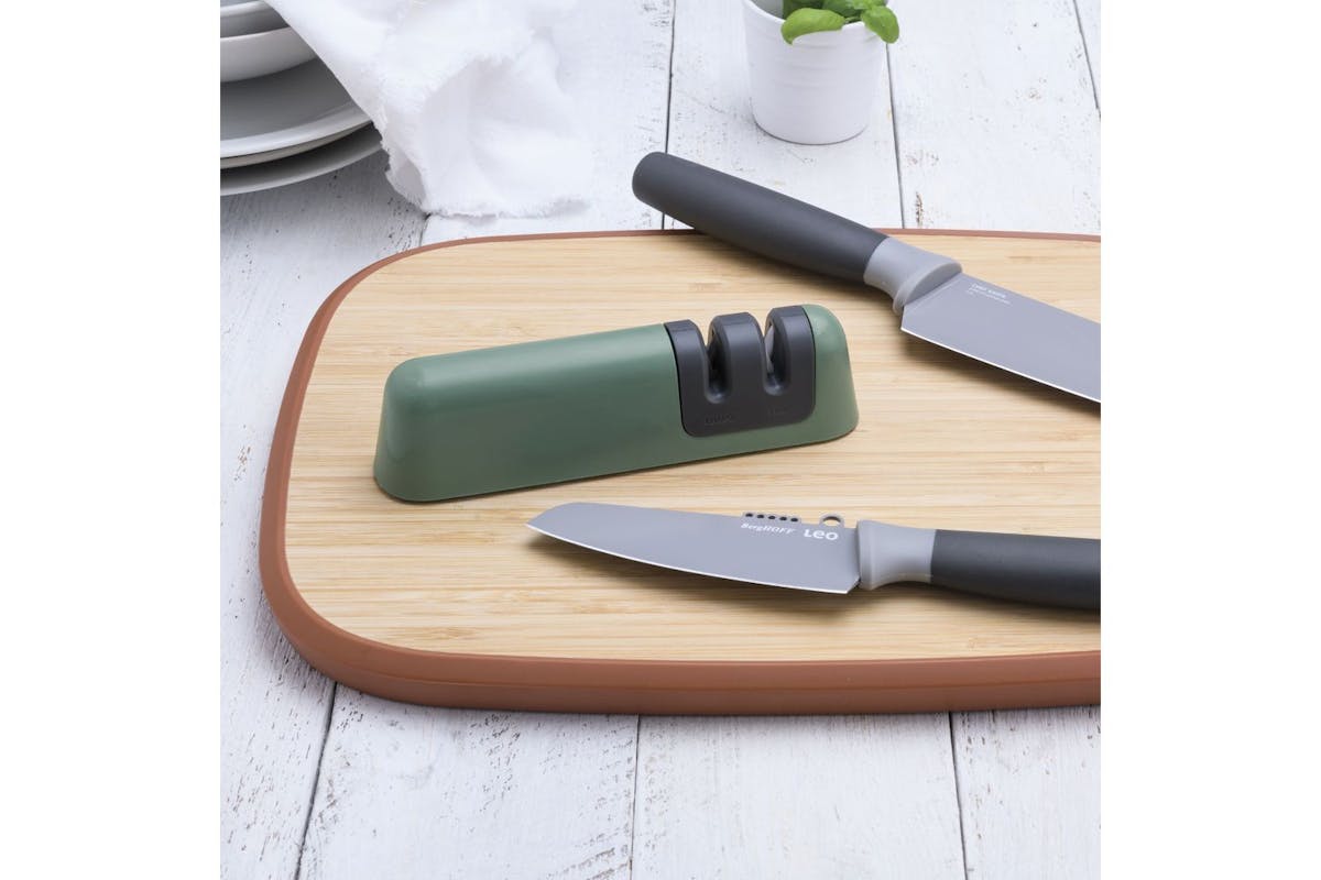 Berghoff Two Section Knife Sharpener | Ceramic And Plastic | Green-4