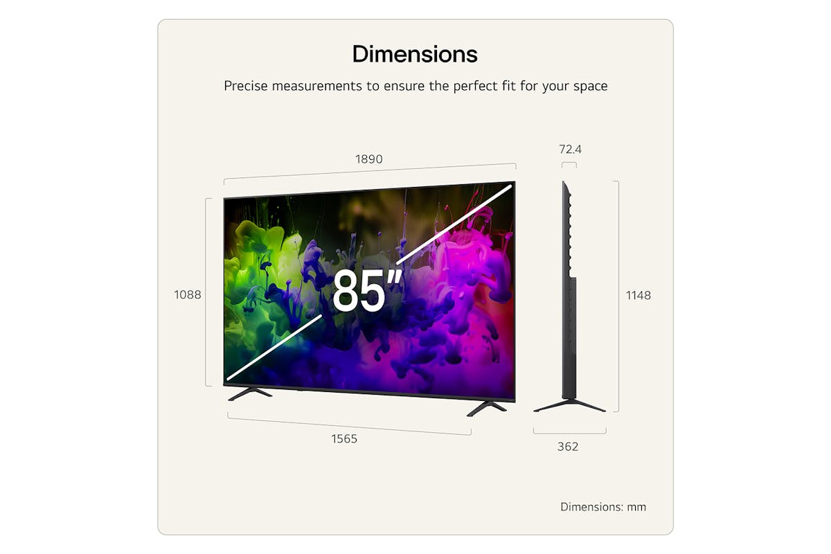 LG QNED7E 85" QNED Mini LED AI 4K Smart TV (2026) | 85QNED7EB3A.AEI-13