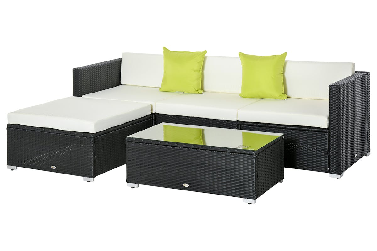 Outsunny Corner Sofa Set | Black