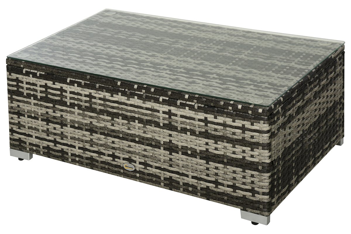Outsunny Corner Sofa Set | Black-6