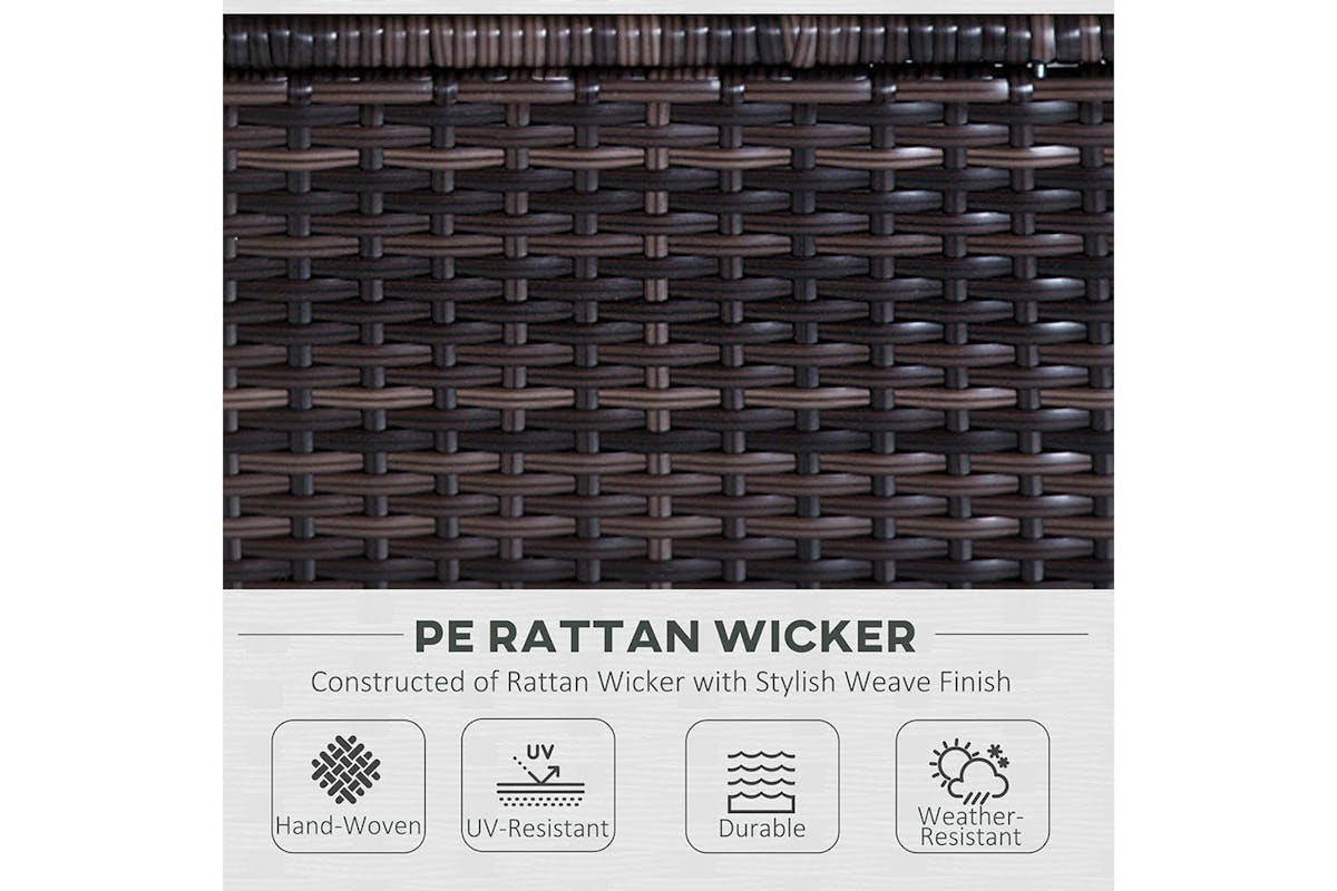 Outsunny Rattan Sofa Set | Brown/Beige-3