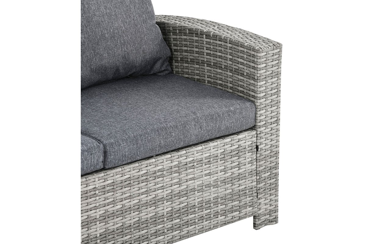 Outsunny Rattan Sofa Set | Grey | Set of 6-8